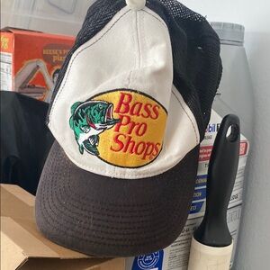 Bass Pro Shops Black and White Trucker Hat